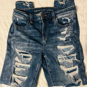 American Eagle Hi-Rise Distressed Jegging Sz 10 Reg